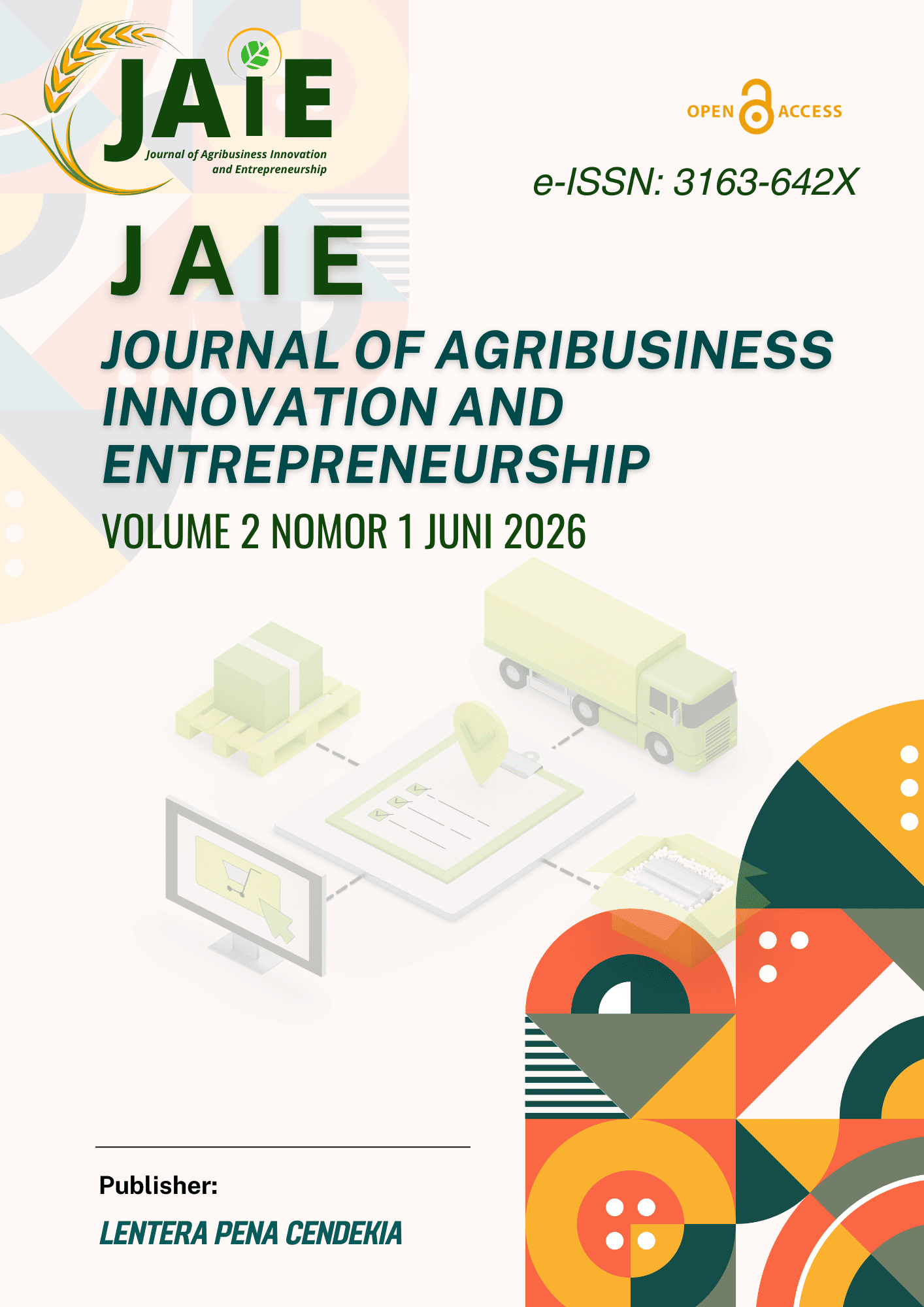 					View Vol. 2 No. 1 (2026): Journal of Agribusiness Innovation and Entrepreneurship (JAIE) 
				